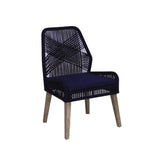 Nakia Woven Rope Dining Chairs Dark Navy (Set of 2) 110034