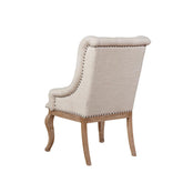 Brockway Cove Tufted Arm Chairs Cream and Barley Brown (Set of 2) 110293