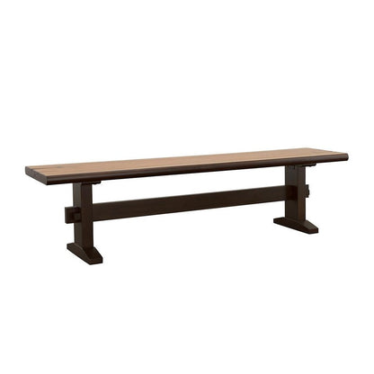 Bexley Trestle Bench Natural Honey and Espresso 110333