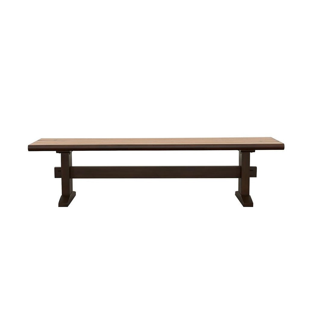 Bexley Trestle Bench Natural Honey and Espresso 110333