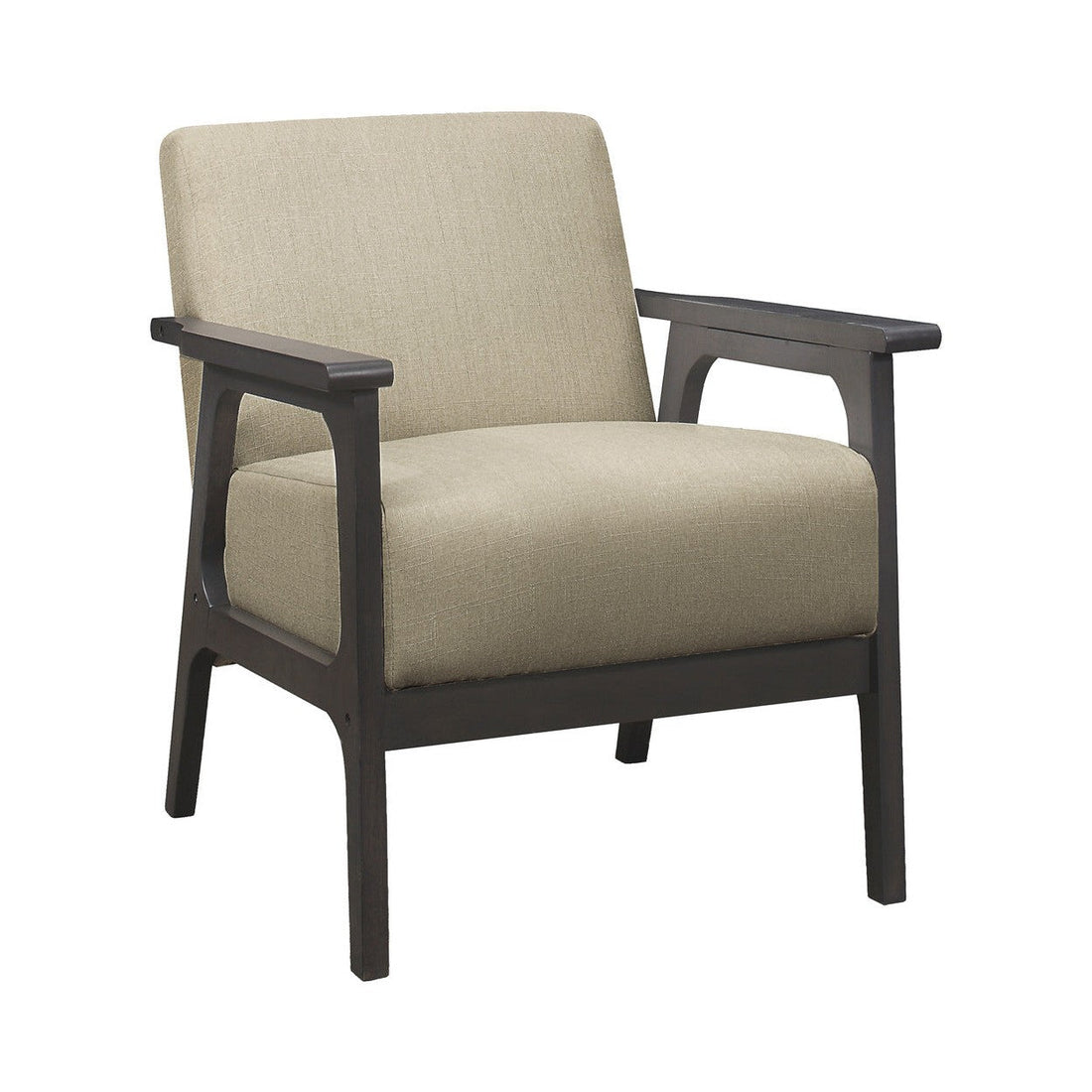 Accent Chair, Light Brown 100% Polyester 1103BR-1
