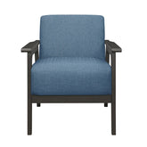 Accent Chair, Blue 100% Polyester 1103BU-1