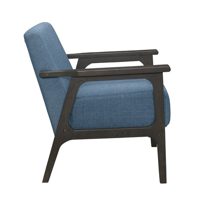 Accent Chair, Blue 100% Polyester 1103BU-1