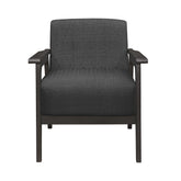 Accent Chair, Dark Gray 100% Polyester 1103DG-1