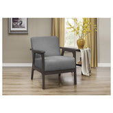 Accent Chair, Gray 100% Polyester 1103GY-1