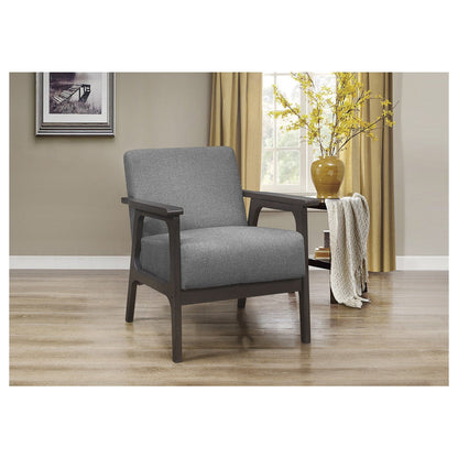 Accent Chair, Gray 100% Polyester 1103GY-1