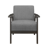 Accent Chair, Gray 100% Polyester 1103GY-1