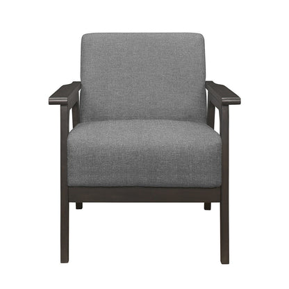 Accent Chair, Gray 100% Polyester 1103GY-1