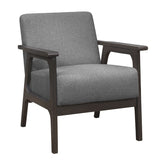 Accent Chair, Gray 100% Polyester 1103GY-1