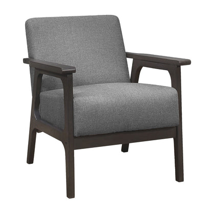 Accent Chair, Gray 100% Polyester 1103GY-1