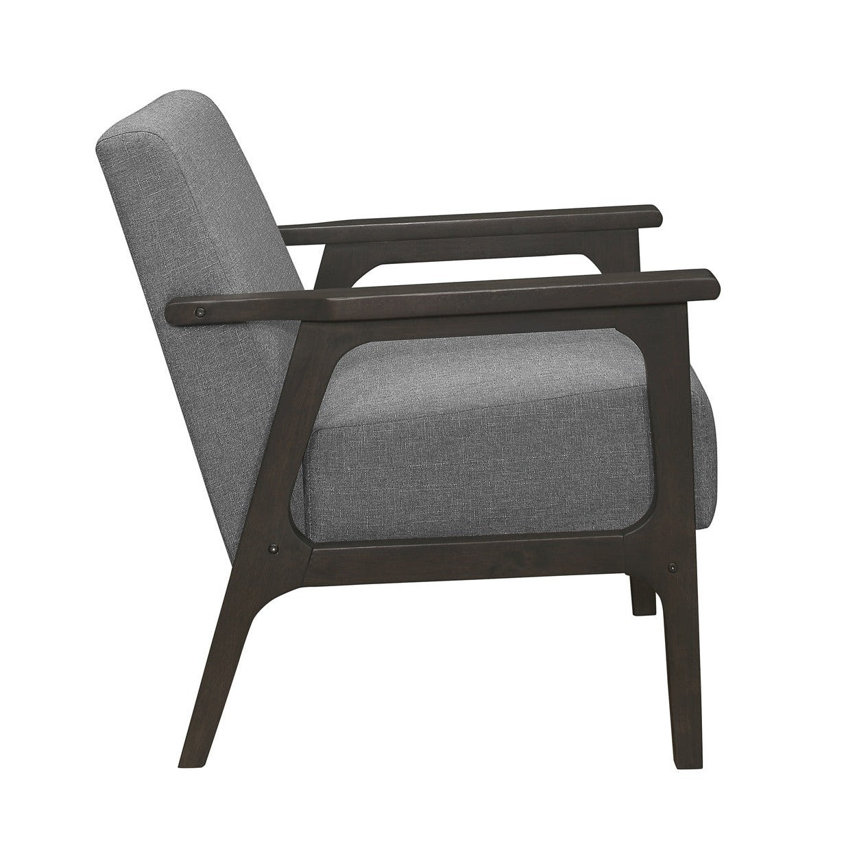 Accent Chair, Gray 100% Polyester 1103GY-1
