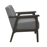 Accent Chair, Gray 100% Polyester 1103GY-1