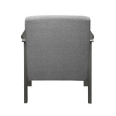 Accent Chair, Mission Arm, Gray 100% Polyester 1104GY-1