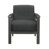 Accent Chair, X Arm, Dark Gray 100% Polyester 1105DG-1