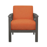 Accent Chair, X Arm, Orange 100% Polyester 1105RN-1