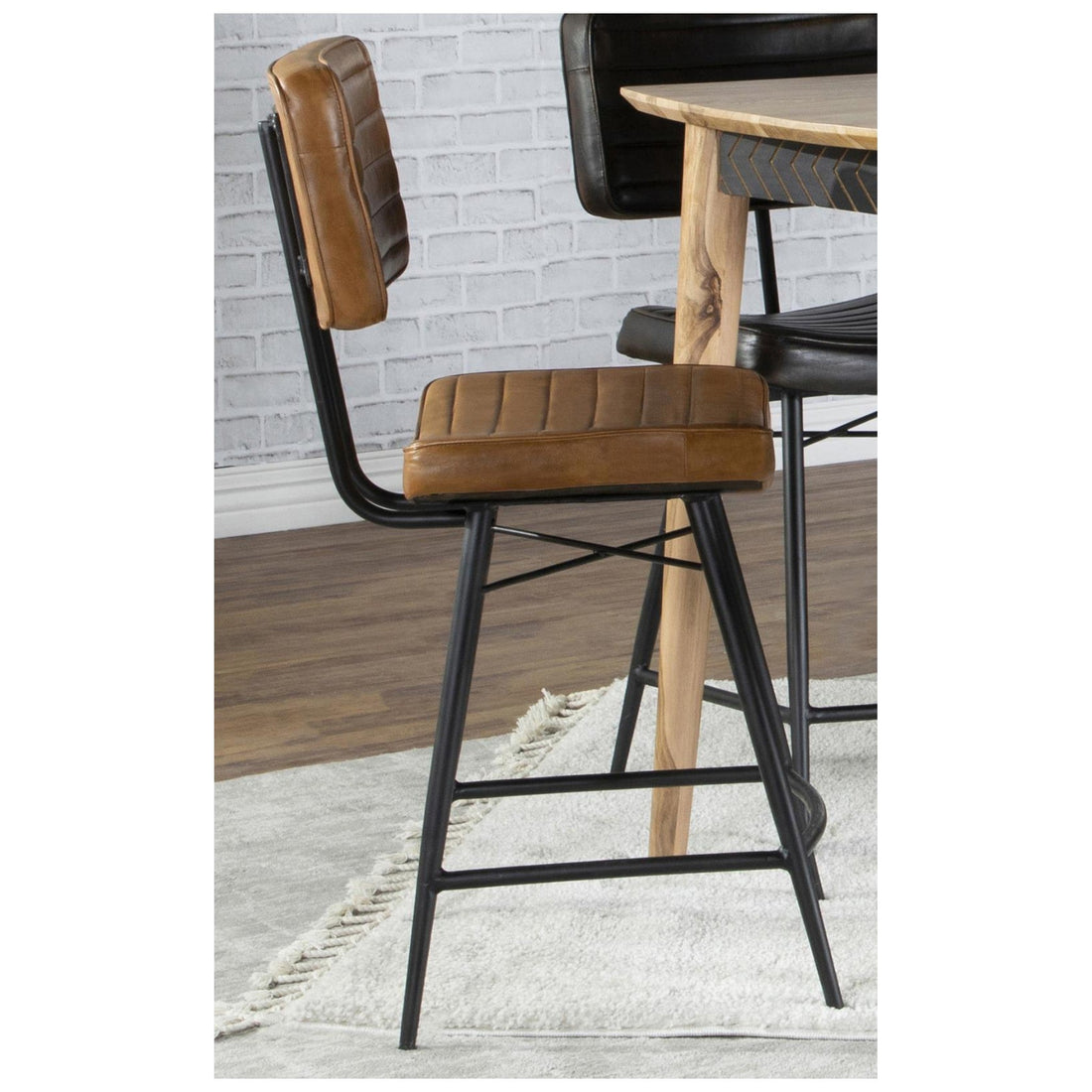 Partridge Upholstered Counter Height Stools with Footrest (Set of 2) 110649