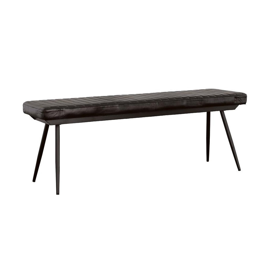 Partridge Cushion Bench Espresso and Black 110653