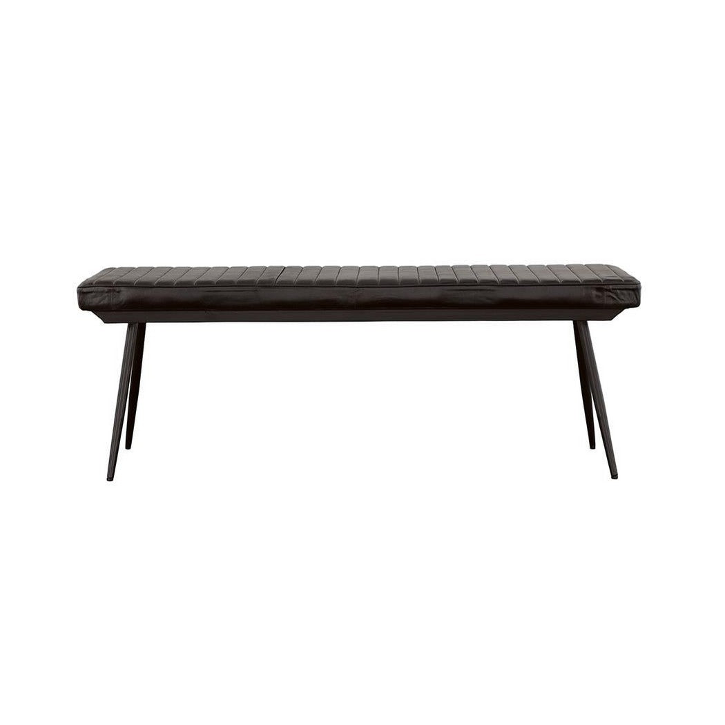 Partridge Cushion Bench Espresso and Black 110653