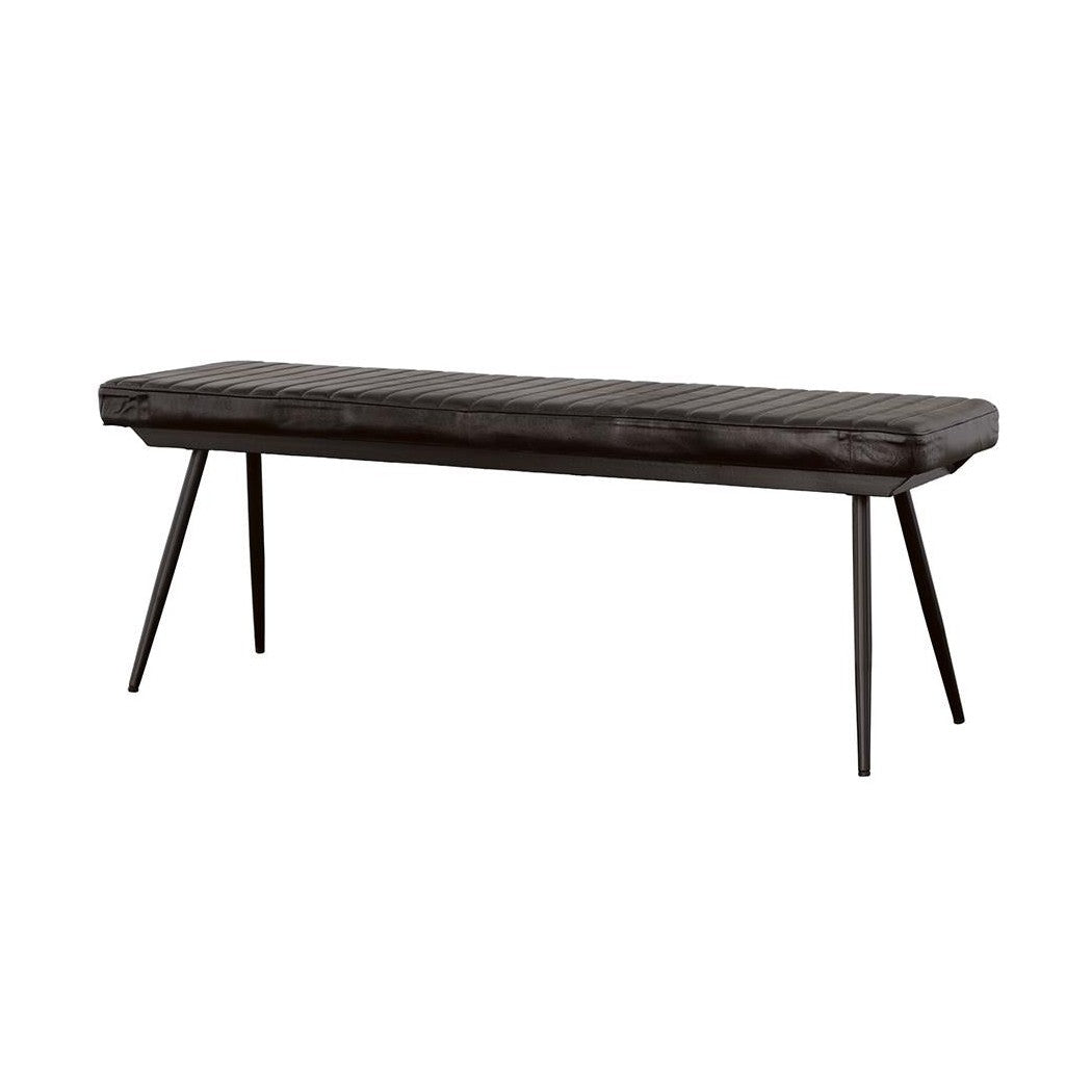 Partridge Cushion Bench Espresso and Black 110653