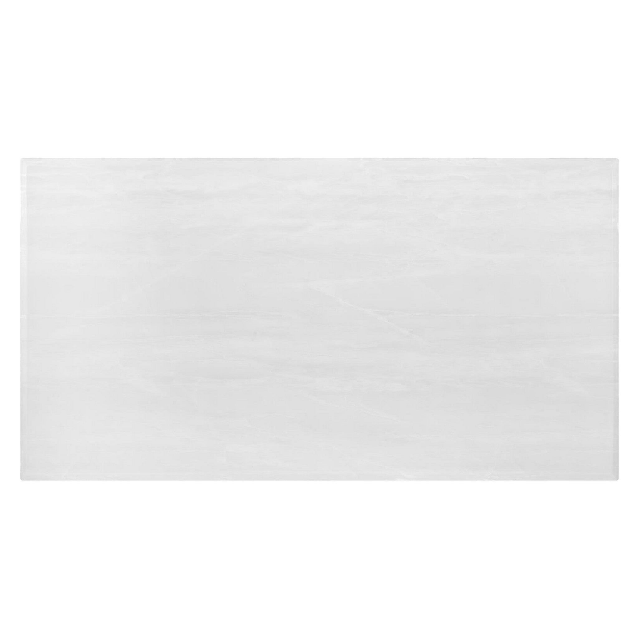 Kerwin Rectangle Faux Marble Top Dining Table White and Chrome 111101