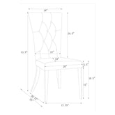Kerwin Tufted Upholstered Side Chair (Set of 2) White and Chrome 111102