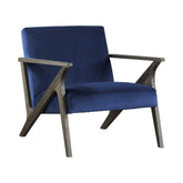 ACCENT CHAIR, NAVY VELVET 1111NV-1