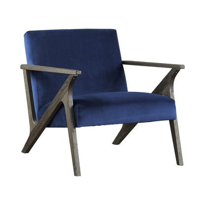 ACCENT CHAIR, NAVY VELVET 1111NV-1