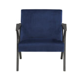 ACCENT CHAIR, NAVY VELVET 1111NV-1