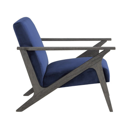 ACCENT CHAIR, NAVY VELVET 1111NV-1