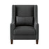 ACCENT CHAIR W/ KIDNEY PILLOW, DARK GRAY 100% POLYESTER 1114DG-1
