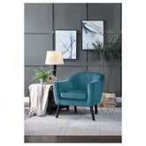 ACCENT CHAIR, BLUE VELVET 1127BU-1