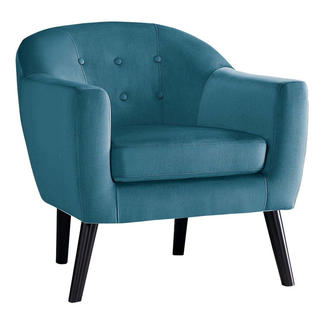 ACCENT CHAIR, BLUE VELVET 1127BU-1