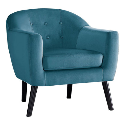 ACCENT CHAIR, BLUE VELVET 1127BU-1