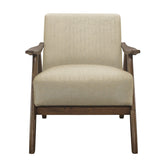 ACCENT CHAIR, LIGHT BROWN FABRIC (3A) 1138BR-1