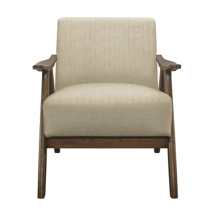 ACCENT CHAIR, LIGHT BROWN FABRIC (3A) 1138BR-1