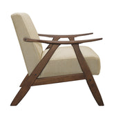 ACCENT CHAIR, LIGHT BROWN FABRIC (3A) 1138BR-1