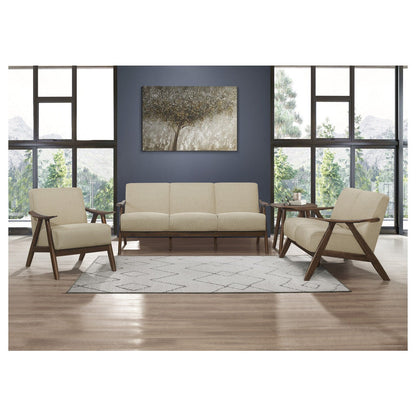 ACCENT CHAIR, LIGHT BROWN FABRIC (3A) 1138BR-1