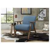 ACCENT CHAIR, BLUE FABRIC (3A) 1138BU-1