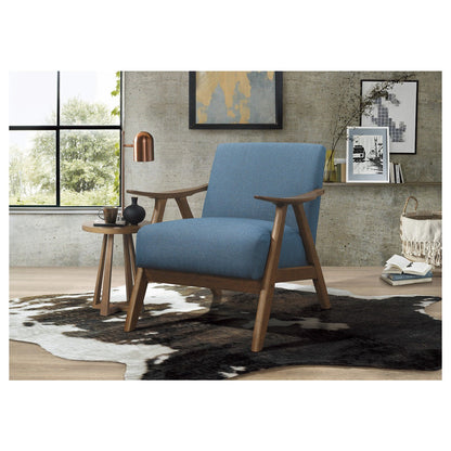ACCENT CHAIR, BLUE FABRIC (3A) 1138BU-1