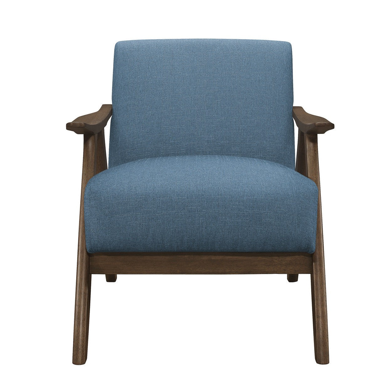 ACCENT CHAIR, BLUE FABRIC (3A) 1138BU-1