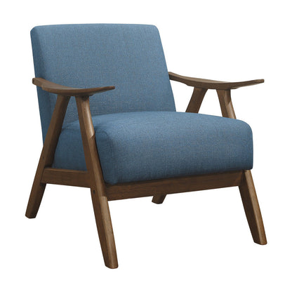 ACCENT CHAIR, BLUE FABRIC (3A) 1138BU-1