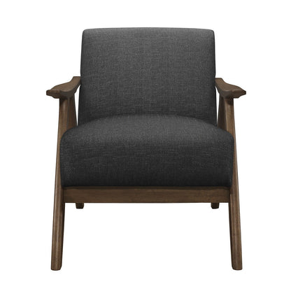 ACCENT CHAIR, DARK GRAY FABRIC (3A) 1138DG-1