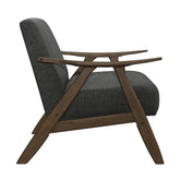ACCENT CHAIR, DARK GRAY FABRIC (3A) 1138DG-1