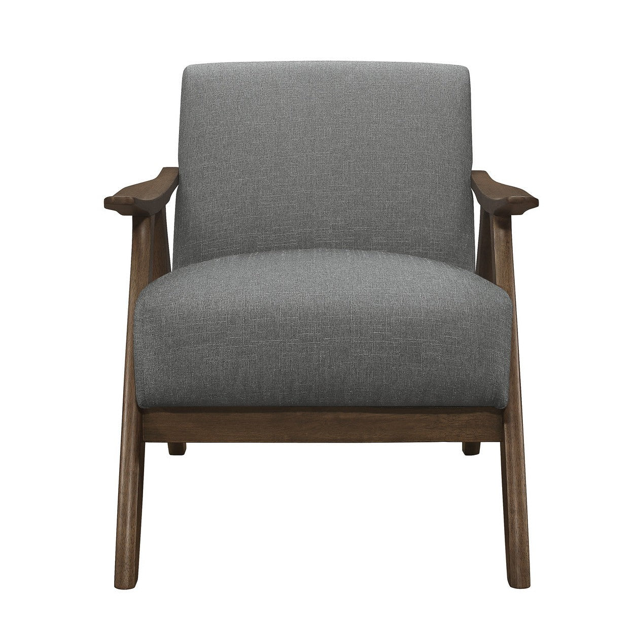 ACCENT CHAIR, GRAY FABRIC (3A) 1138GY-1