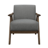 ACCENT CHAIR, GRAY FABRIC (3A) 1138GY-1