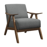 ACCENT CHAIR, GRAY FABRIC (3A) 1138GY-1