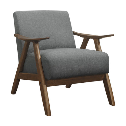 ACCENT CHAIR, GRAY FABRIC (3A) 1138GY-1