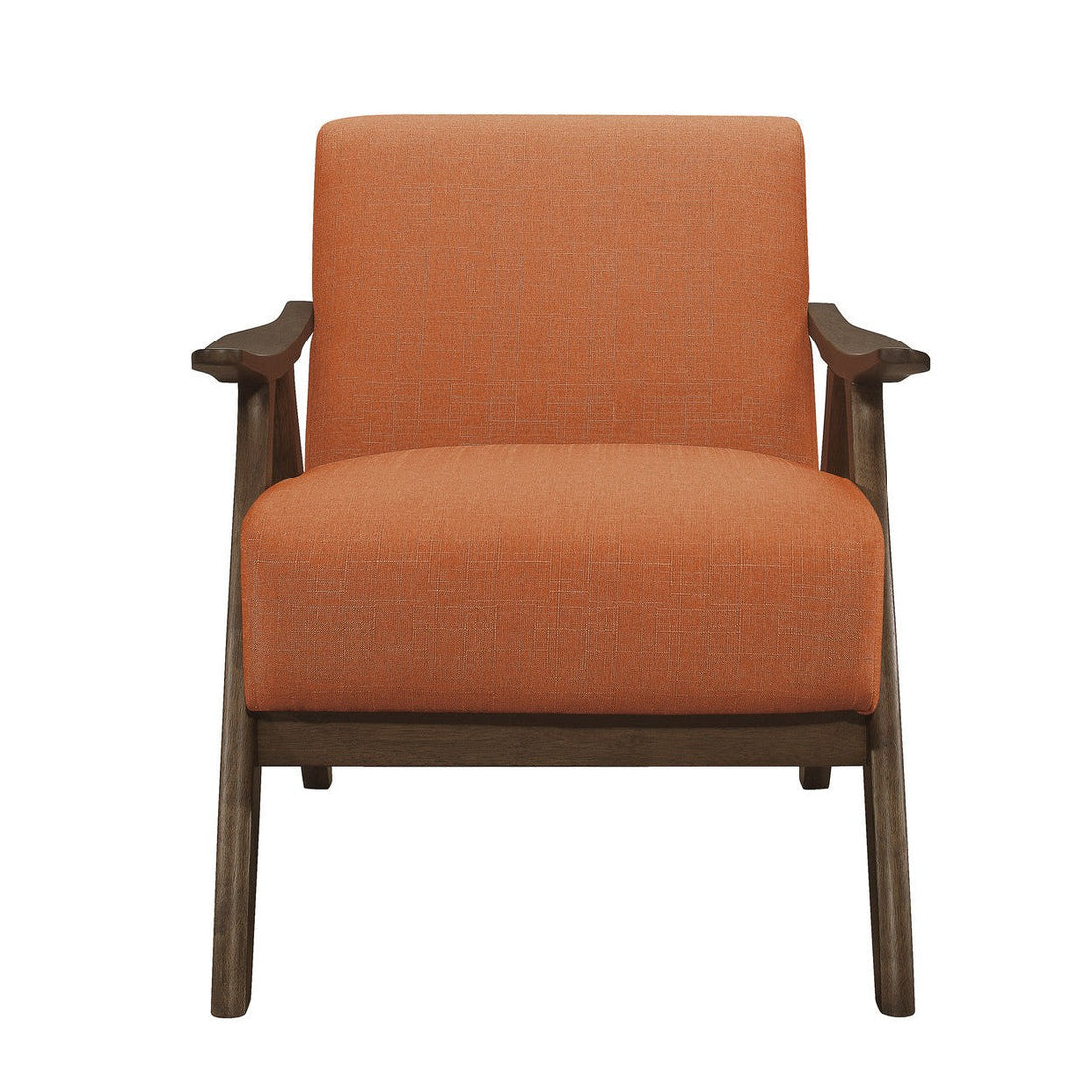 ACCENT CHAIR, ORANGE FABRIC (3A) 1138RN-1