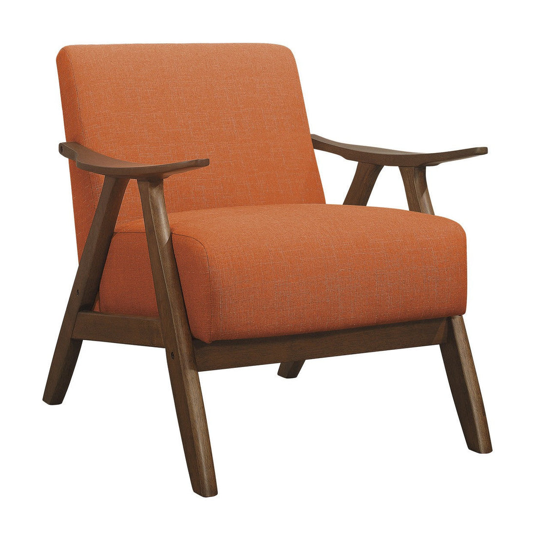 ACCENT CHAIR, ORANGE FABRIC (3A) 1138RN-1