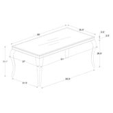 Carone Glass Top Dining Table White and Chrome 115091
